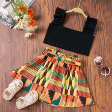 Load image into Gallery viewer, Kente Crop Top Skirt 3 Piece Set
