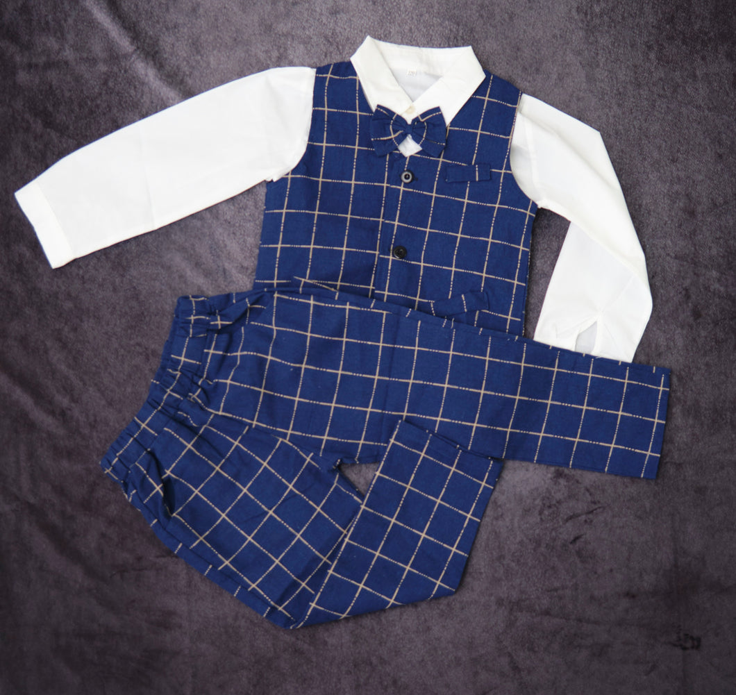 Boy's Plaid Suit Set