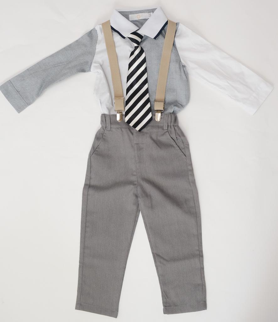 Boys Striped Tie Set